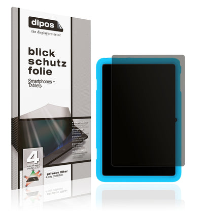 Blickschutzfolie von dipos passend für Blackview Tab 8 Kids, präziser Zuschnitt und blasenfrei montiert