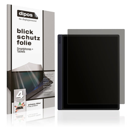 Blickschutzfolie von dipos passend für Boox GO 10.3 ePaper, präziser Zuschnitt und blasenfrei montiert