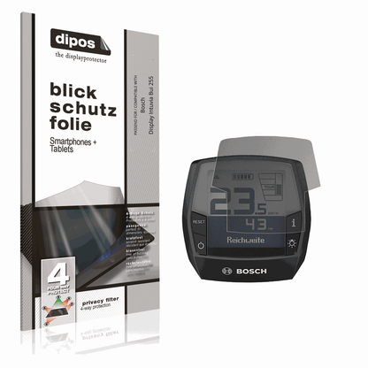 Blickschutzfolie von dipos passend für Bosch Display Intuvia Bui 255, präziser Zuschnitt und blasenfrei montiert