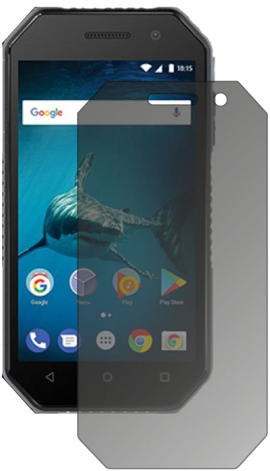 Blickschutzfolie von dipos passend für BQ Mobile 4077 Shark Mini, präziser Zuschnitt und blasenfrei montiert