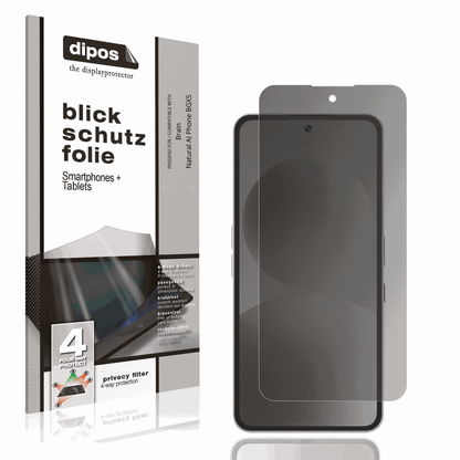 Blickschutzfolie von dipos passend für Brain Natural AI Phone BGX5, präziser Zuschnitt und blasenfrei montiert
