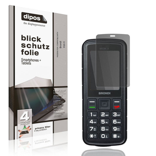Blickschutzfolie von dipos passend für Brondi Iron X, präziser Zuschnitt und blasenfrei montiert