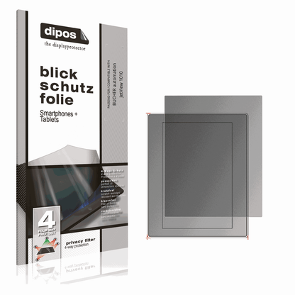 Blickschutzfolie von dipos passend für BUCHER automation JetView 1010, präziser Zuschnitt und blasenfrei montiert