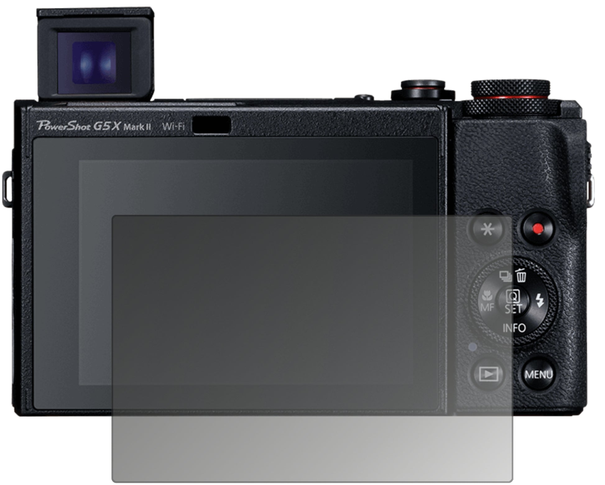 Blickschutzfolie von dipos passend für Canon PowerShot G5X Mark II, präziser Zuschnitt und blasenfrei montiert