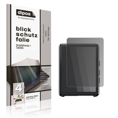 Blickschutzfolie von dipos passend für Cetoon T58-1 MP3-Player, präziser Zuschnitt und blasenfrei montiert
