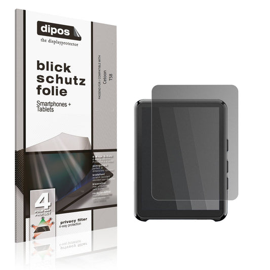 Blickschutzfolie von dipos passend für Cetoon T58, präziser Zuschnitt und blasenfrei montiert