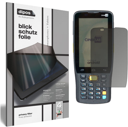 Blickschutzfolie von dipos passend für CipherLab RK25, präziser Zuschnitt und blasenfrei montiert