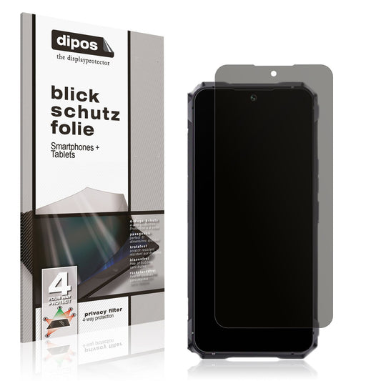 Blickschutzfolie von dipos passend für Cubot Kingkong 11, präziser Zuschnitt und blasenfrei montiert