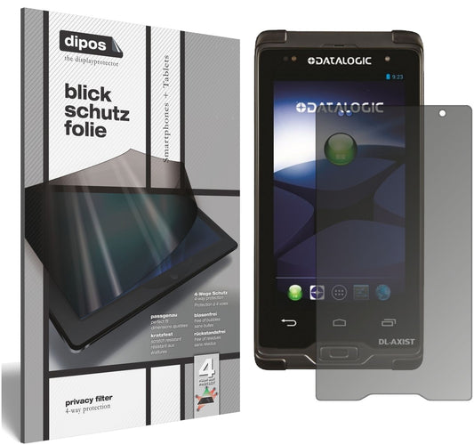 Blickschutzfolie von dipos passend für Datalogic Axist, präziser Zuschnitt und blasenfrei montiert