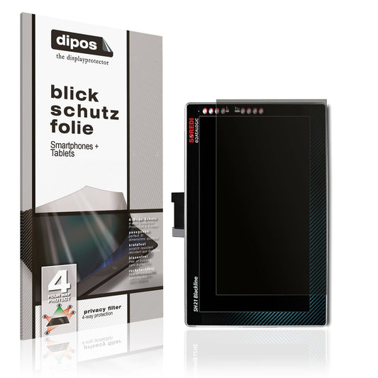 Blickschutzfolie von dipos passend für Datalogic SH15 Blackline, präziser Zuschnitt und blasenfrei montiert