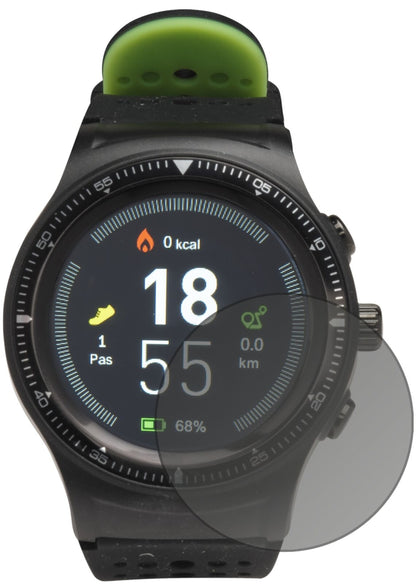 Blickschutzfolie von dipos passend für DENVER SW-500 Smartwatch, präziser Zuschnitt und blasenfrei montiert