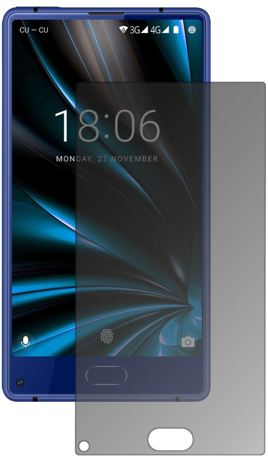 Blickschutzfolie von dipos passend für Doogee MIX Lite, präziser Zuschnitt und blasenfrei montiert