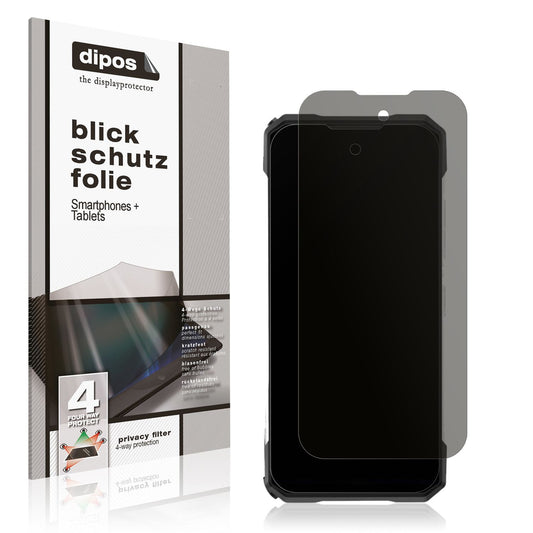 Blickschutzfolie von dipos passend für Doogee S200 5G, präziser Zuschnitt und blasenfrei montiert
