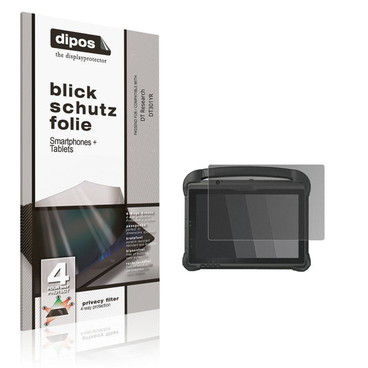Blickschutzfolie von dipos passend für DT Research DT301YR, präziser Zuschnitt und blasenfrei montiert
