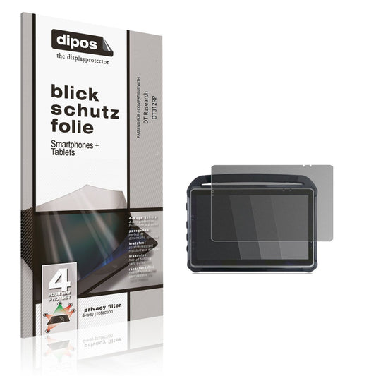 Blickschutzfolie von dipos passend für DT Research DT312RP, präziser Zuschnitt und blasenfrei montiert