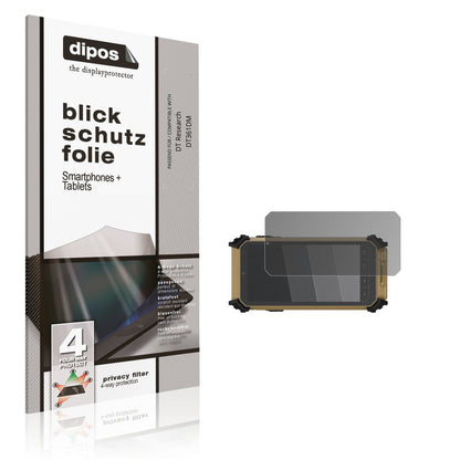 Blickschutzfolie von dipos passend für DT Research DT361DM, präziser Zuschnitt und blasenfrei montiert