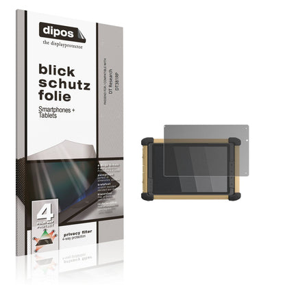 Blickschutzfolie von dipos passend für DT Research DT381RP, präziser Zuschnitt und blasenfrei montiert