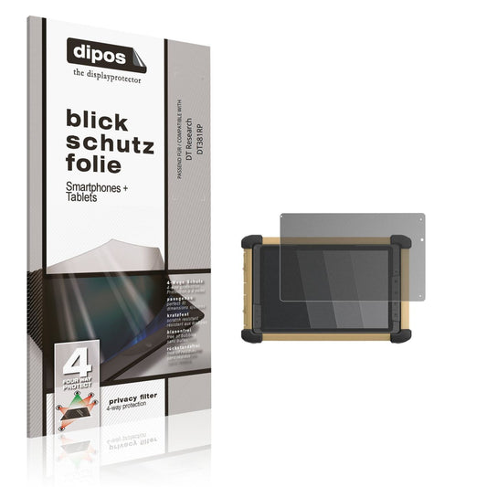 Blickschutzfolie von dipos passend für DT Research DT381RP, präziser Zuschnitt und blasenfrei montiert