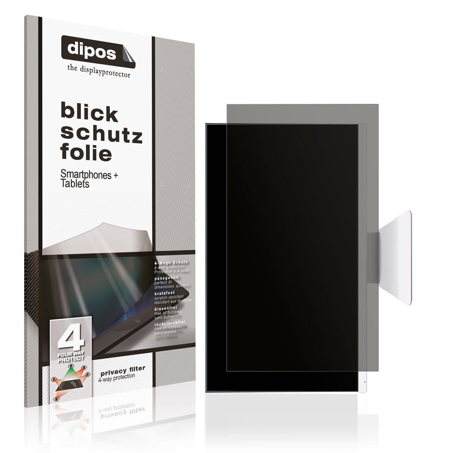 Blickschutzfolie von dipos passend für ECS Elitegroup ECS-AIO E22D, präziser Zuschnitt und blasenfrei montiert