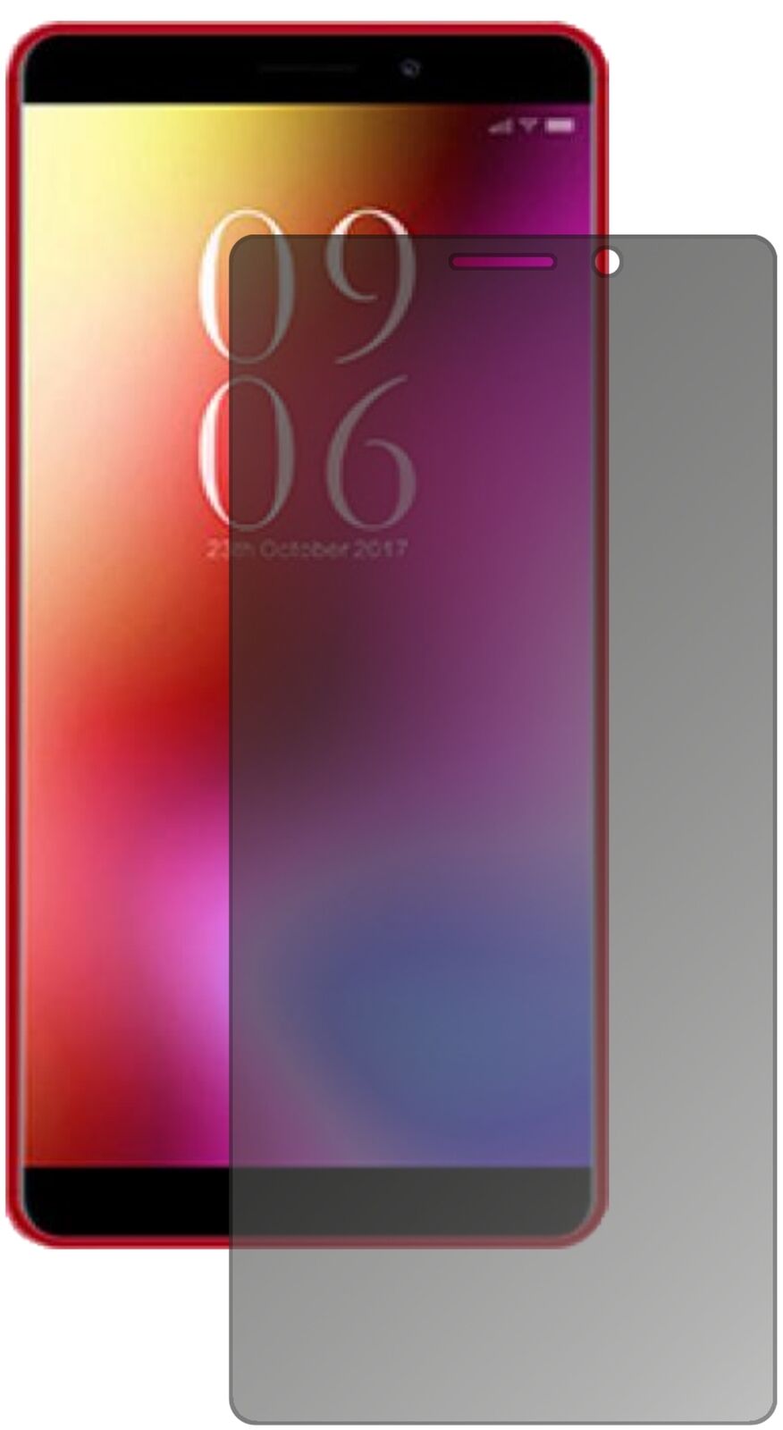 Blickschutzfolie von dipos passend für Elephone A3, präziser Zuschnitt und blasenfrei montiert