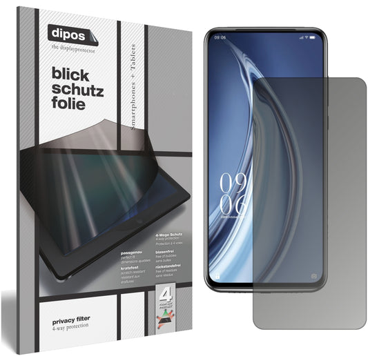 Blickschutzfolie von dipos passend für Elephone PX Pro, präziser Zuschnitt und blasenfrei montiert