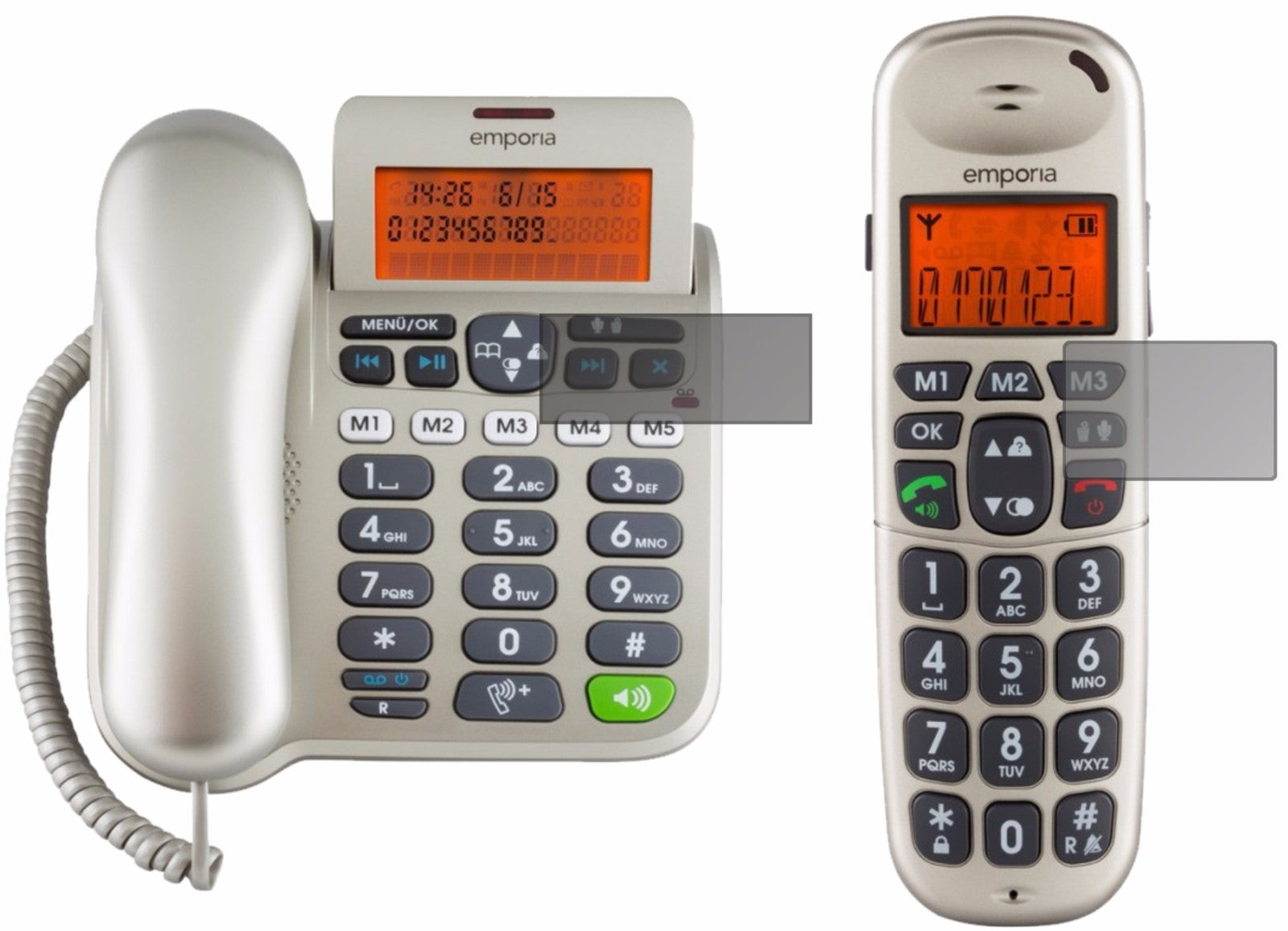 Blickschutzfolie von dipos passend für Emporia D40 ABB, präziser Zuschnitt und blasenfrei montiert
