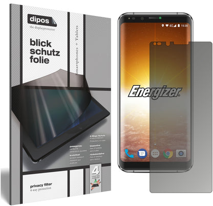 Blickschutzfolie von dipos passend für Energizer Powermax P600S, präziser Zuschnitt und blasenfrei montiert