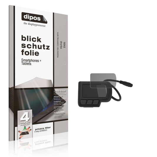Blickschutzfolie von dipos passend für equlup EN06, präziser Zuschnitt und blasenfrei montiert