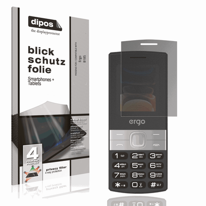 Blickschutzfolie von dipos passend für Ergo B185, präziser Zuschnitt und blasenfrei montiert