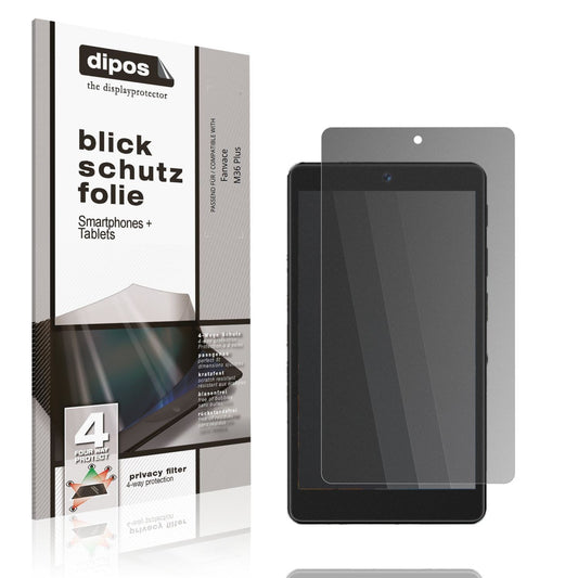 Blickschutzfolie von dipos passend für Fanvace M36 Plus, präziser Zuschnitt und blasenfrei montiert