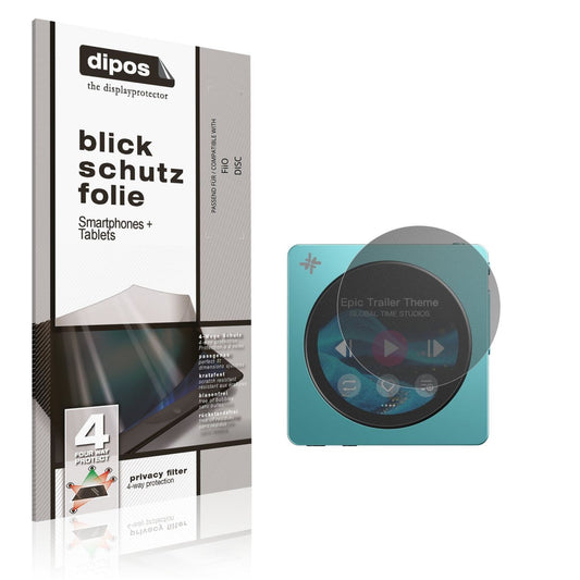 Blickschutzfolie von dipos passend für FiiO DISC, präziser Zuschnitt und blasenfrei montiert