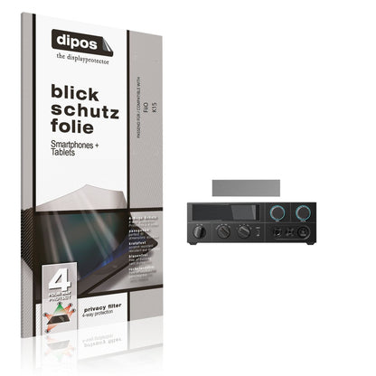 Blickschutzfolie von dipos passend für FiiO K15, präziser Zuschnitt und blasenfrei montiert