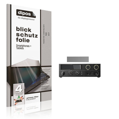 Blickschutzfolie von dipos passend für FiiO K17, präziser Zuschnitt und blasenfrei montiert