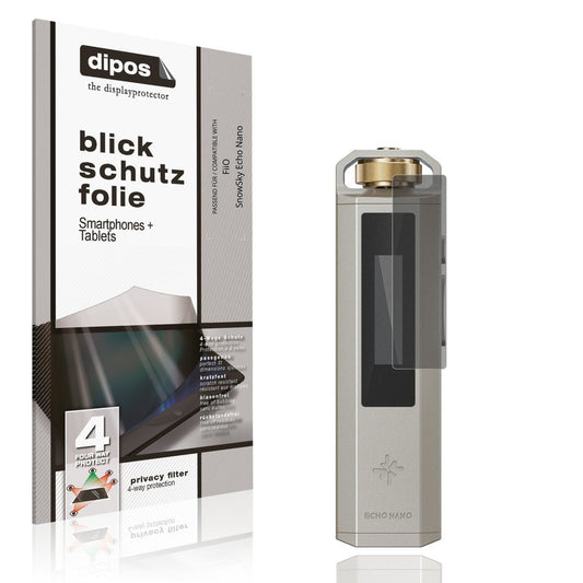 Blickschutzfolie von dipos passend für FiiO SnowSky Echo Nano, präziser Zuschnitt und blasenfrei montiert