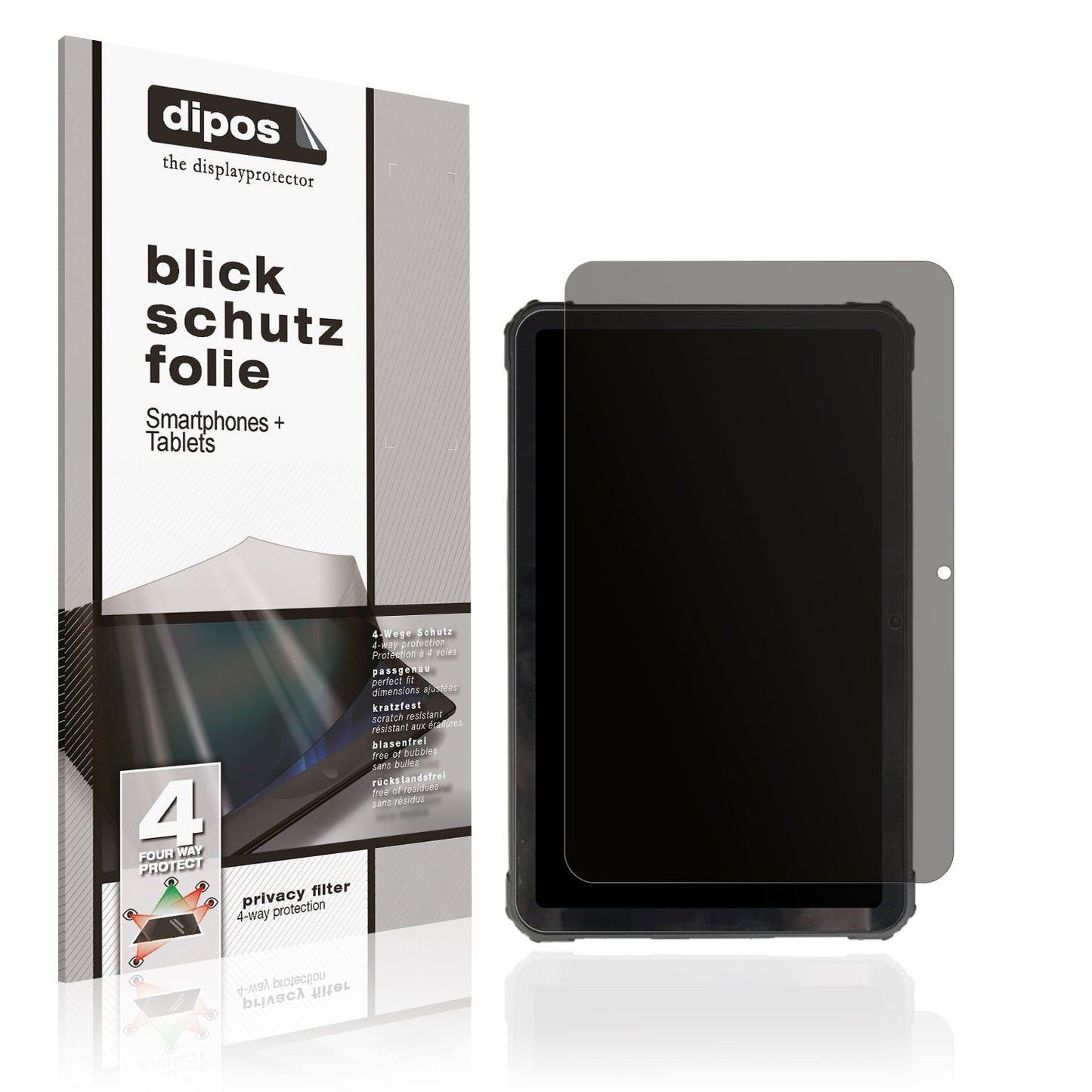 Blickschutzfolie von dipos passend für Fossibot DT3 5G, präziser Zuschnitt und blasenfrei montiert