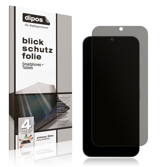 Blickschutzfolie von dipos passend für FOXIONO Smartphone 6.56 Zoll, präziser Zuschnitt und blasenfrei montiert