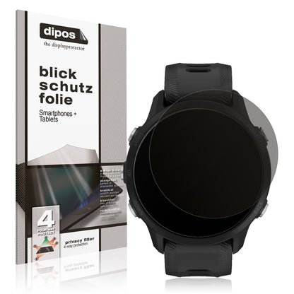 Blickschutzfolie von dipos passend für Garmin Forerunner 955, präziser Zuschnitt und blasenfrei montiert