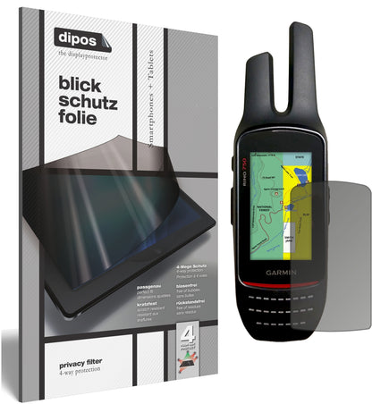 Blickschutzfolie von dipos passend für Garmin Rino 755t, präziser Zuschnitt und blasenfrei montiert
