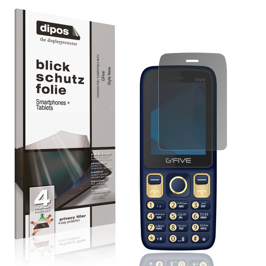 Blickschutzfolie von dipos passend für GFive Style New, präziser Zuschnitt und blasenfrei montiert