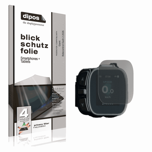 Blickschutzfolie von dipos passend für Giant Ridecontrol Dash 2 2026, präziser Zuschnitt und blasenfrei montiert