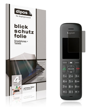 Blickschutzfolie von dipos passend für Gigaset CE 575 HX, präziser Zuschnitt und blasenfrei montiert