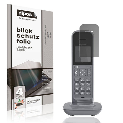 Blickschutzfolie von dipos passend für Gigaset CL390, präziser Zuschnitt und blasenfrei montiert