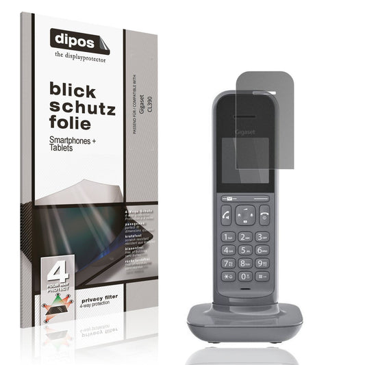 Blickschutzfolie von dipos passend für Gigaset CL390, präziser Zuschnitt und blasenfrei montiert