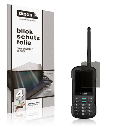 Blickschutzfolie von dipos passend für Gigaset GLX8, präziser Zuschnitt und blasenfrei montiert