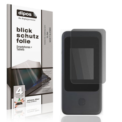 Blickschutzfolie von dipos passend für GL.iNet MUDI 7 GL-E5800, präziser Zuschnitt und blasenfrei montiert