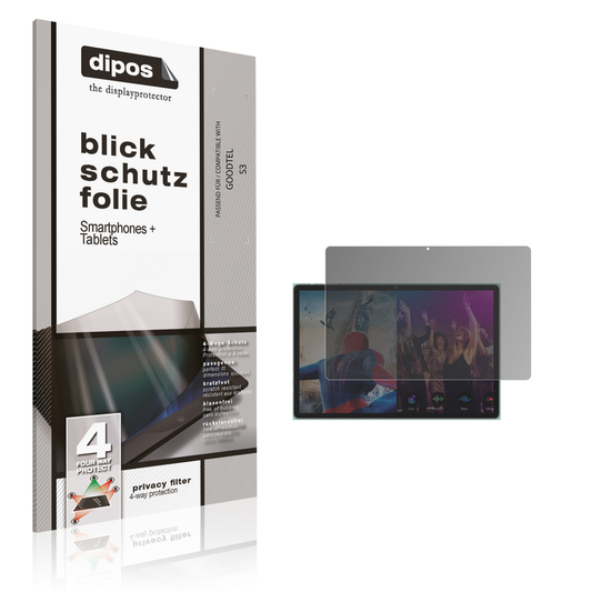 Blickschutzfolie von dipos passend für GOODTEL S3, präziser Zuschnitt und blasenfrei montiert