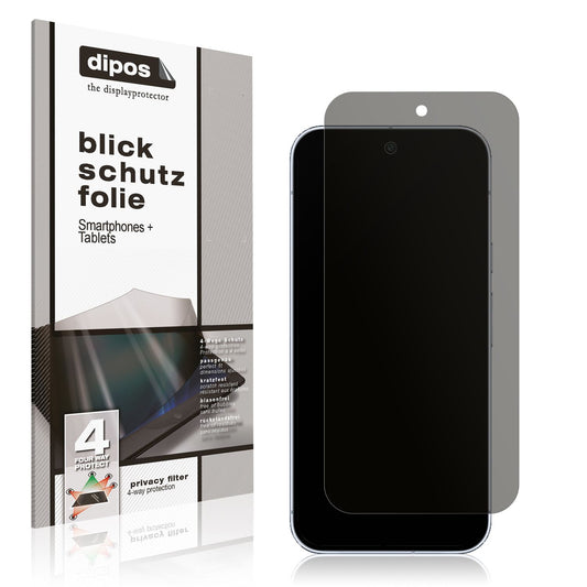 Blickschutzfolie von dipos passend für Google Pixel 10 Pro, präziser Zuschnitt und blasenfrei montiert