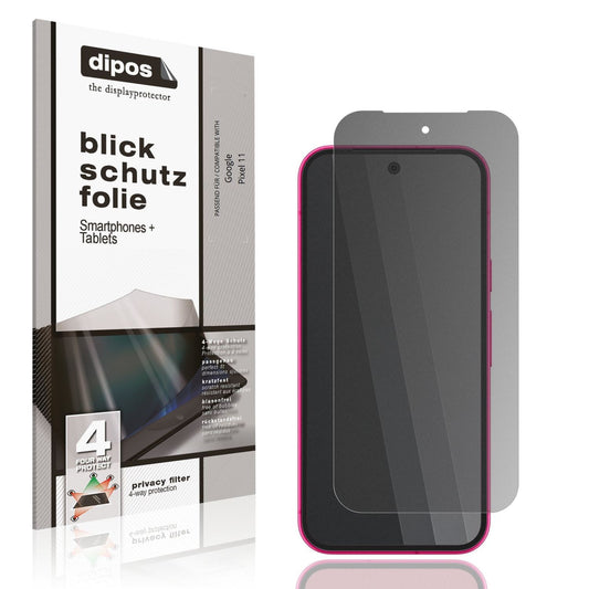 Blickschutzfolie von dipos passend für Google Pixel 11, präziser Zuschnitt und blasenfrei montiert