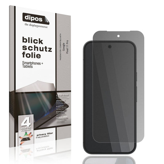 Blickschutzfolie von dipos passend für Google Pixel 11 Pro, präziser Zuschnitt und blasenfrei montiert