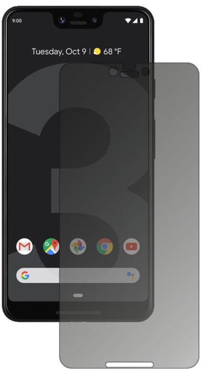 Blickschutzfolie von dipos passend für Google Pixel 3 XL, präziser Zuschnitt und blasenfrei montiert
